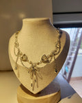 Crystal bow neckalce